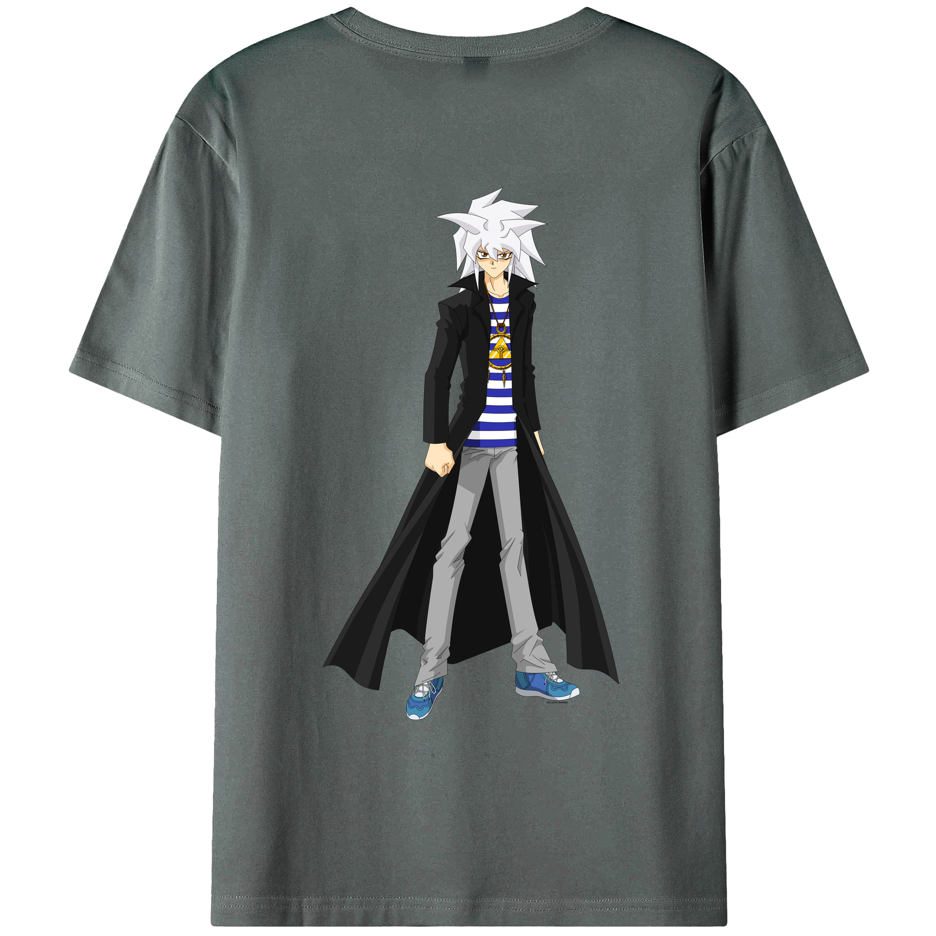（画像用） 遊☆戯☆王 Yu-Gi-Oh! 綿100％ メンズ半袖Tシャツ（バックプリント） 通気性
